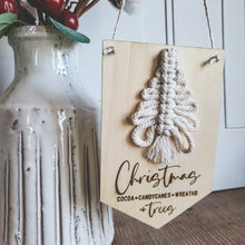 Load image into Gallery viewer, Christmas Cocoa Candycanes Wreaths + Trees (Macrame Tree)