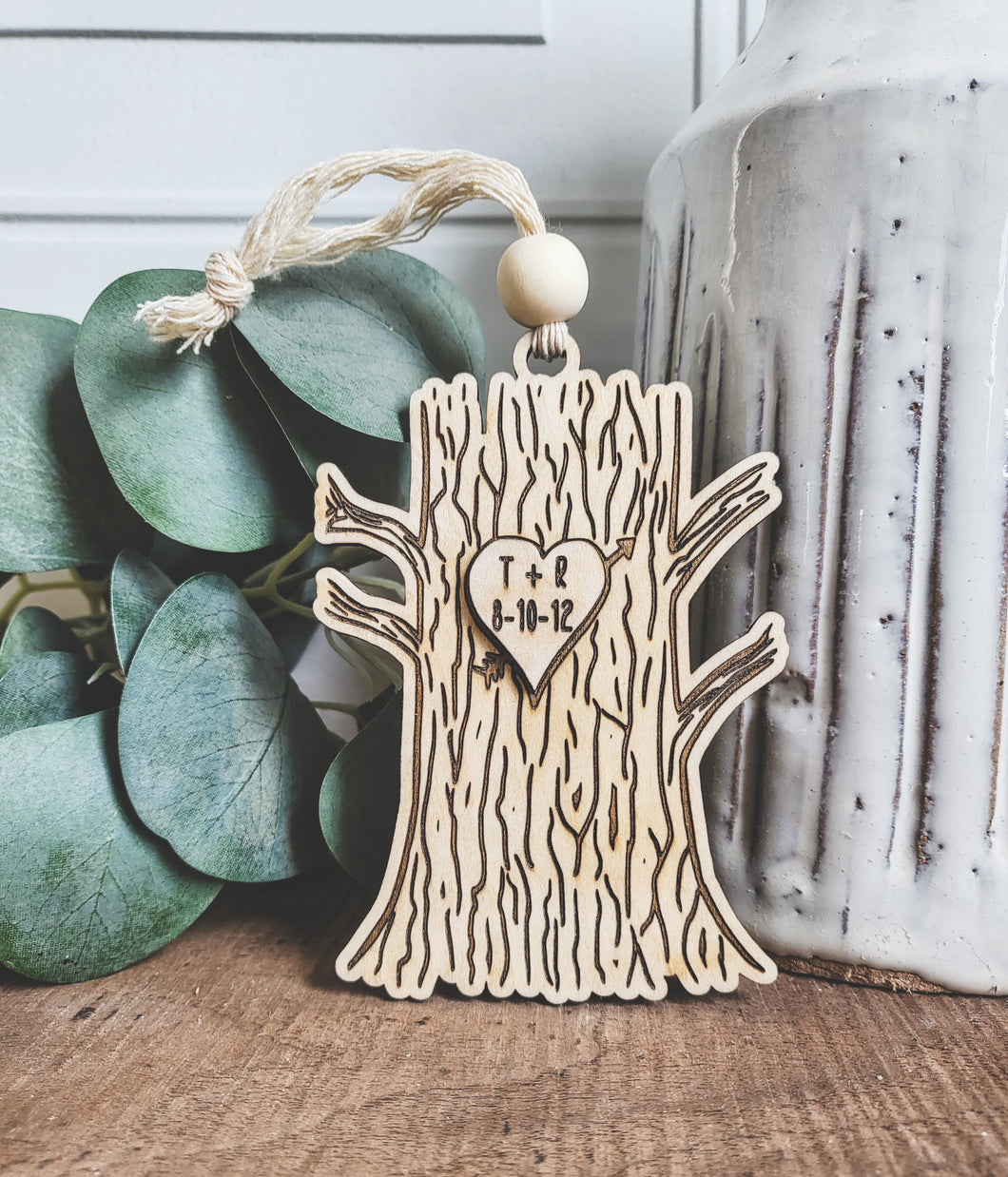 Tree Trunk Personalized Ornament (#235)