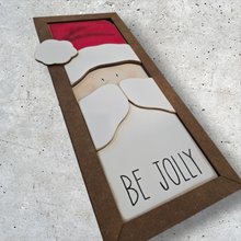 Load image into Gallery viewer, Be Jolly Framed Santa Sign
