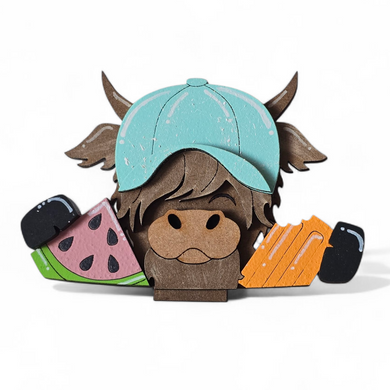 Highland Cow Summer Insert