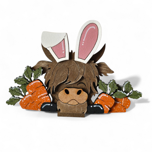 Highland Cow Easter Insert