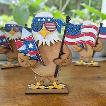 Load image into Gallery viewer, Standing Eagle with Fireworks and Flag