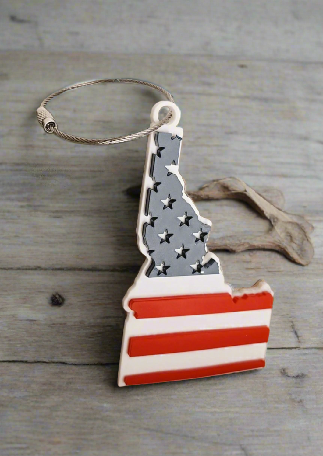 idaho patriotic flag luggage bag tag - 0