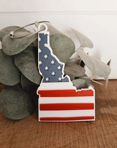 idaho patriotic flag luggage bag tag - 2