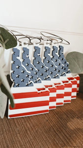 idaho patriotic flag luggage bag tag - 1