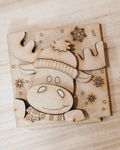 Load image into Gallery viewer, DIY Winter Moose Wearing Scarf &amp; Beanie - File #17