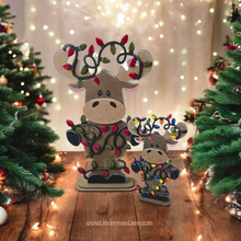 Load image into Gallery viewer, Christmas Light Wrapped Moose DIY Kit