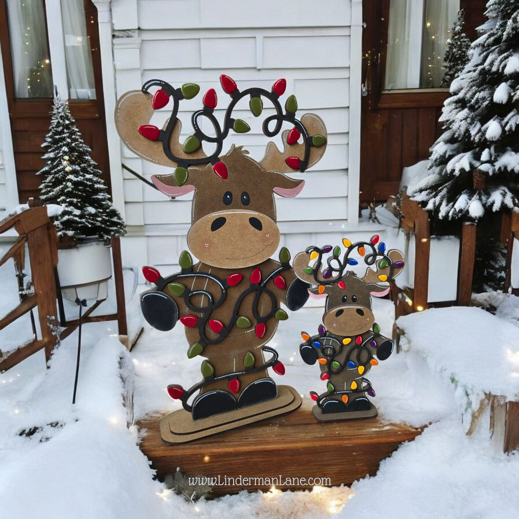 Christmas Light Wrapped Moose DIY Kit