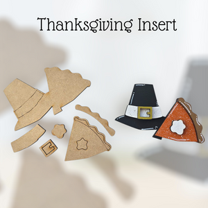 Thanksgiving Hat & Pie Insert