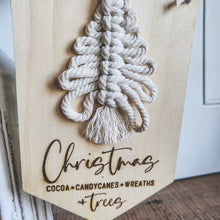 Load image into Gallery viewer, Christmas Cocoa Candycanes Wreaths + Trees (Macrame Tree)