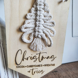 Christmas Cocoa Candycanes Wreaths + Trees (Macrame Tree)